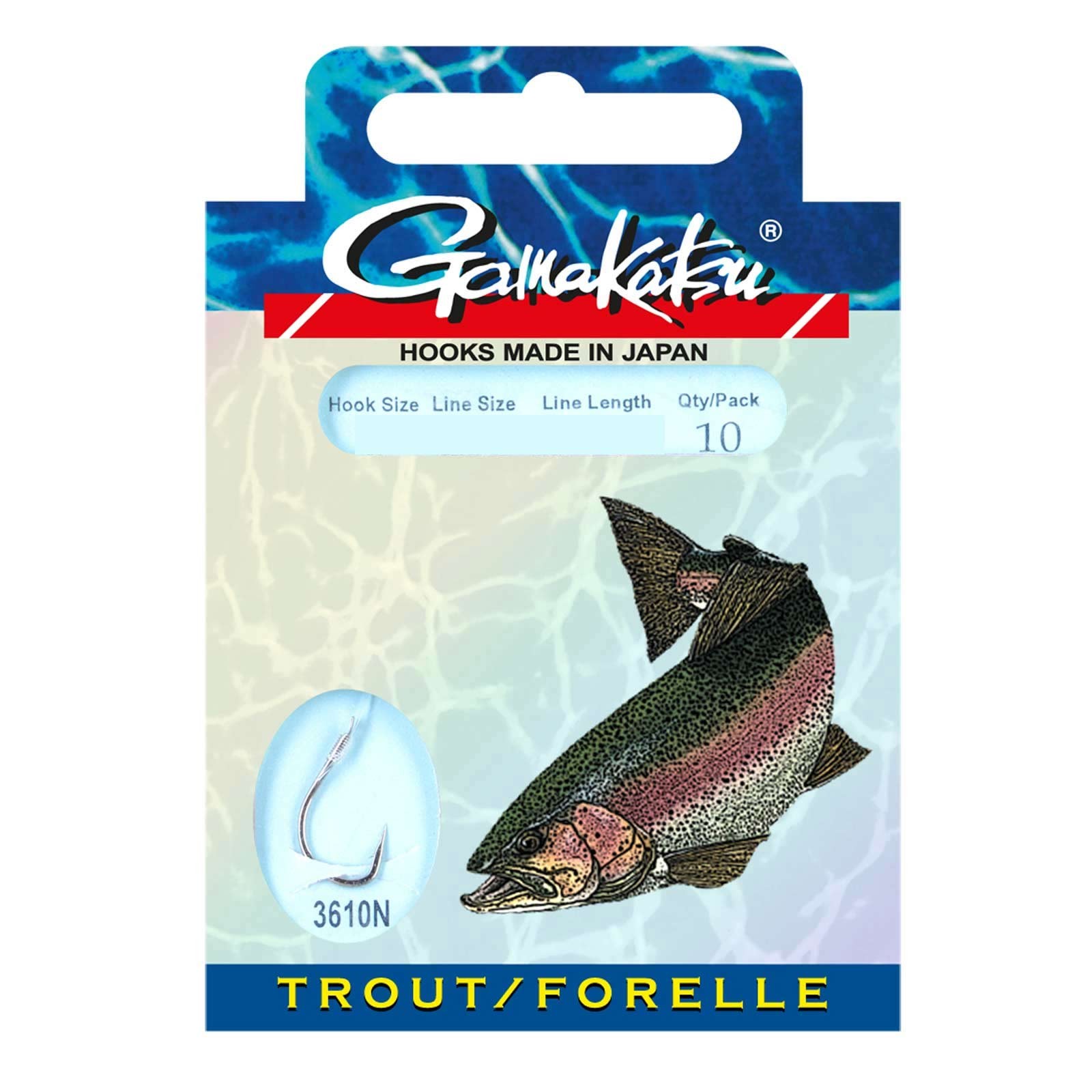 Gamakatsu Forelle Vorfachhaken 3610N Gr.4