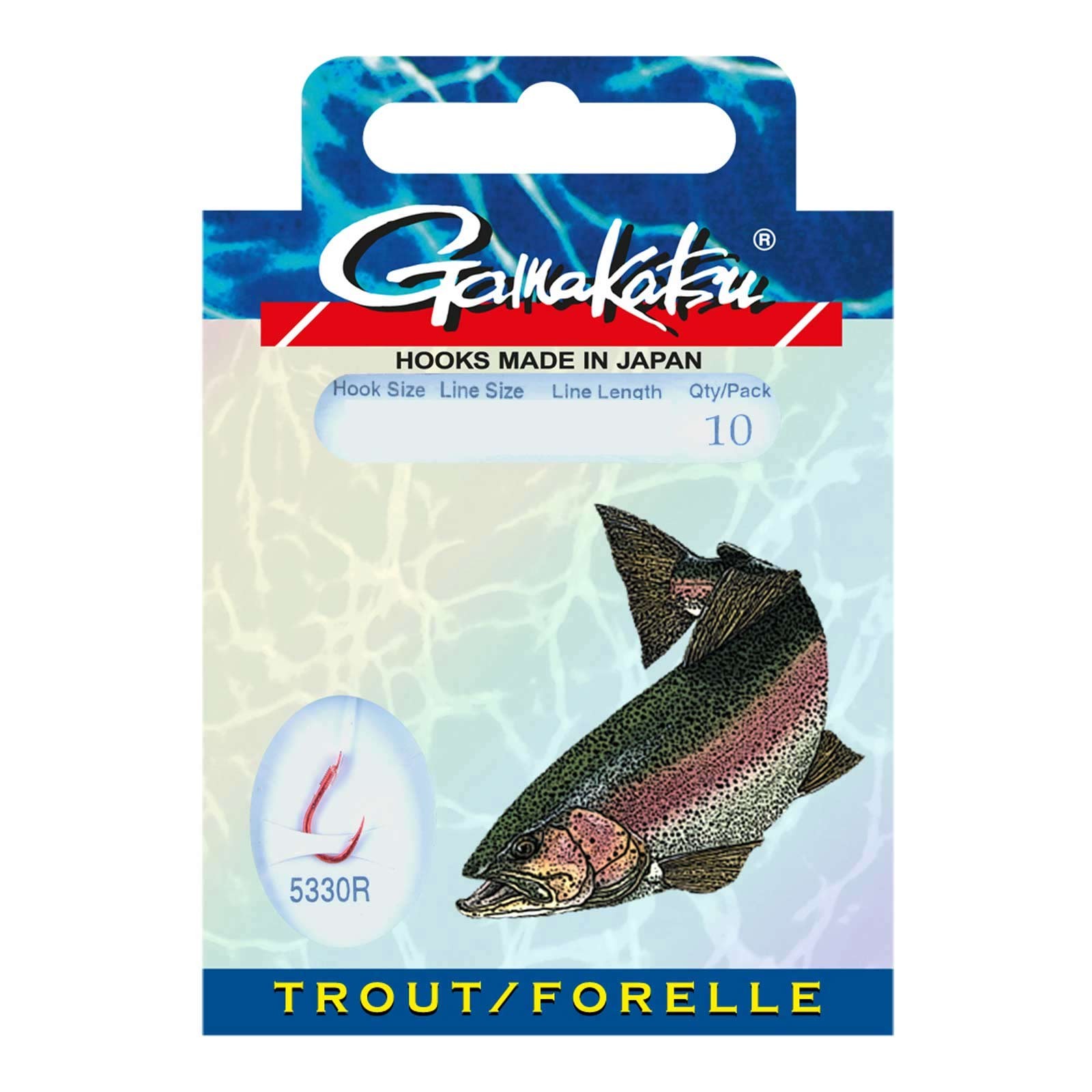 Gamakatsu Forelle 60cm 5330R Gr.8 Vorfachhaken