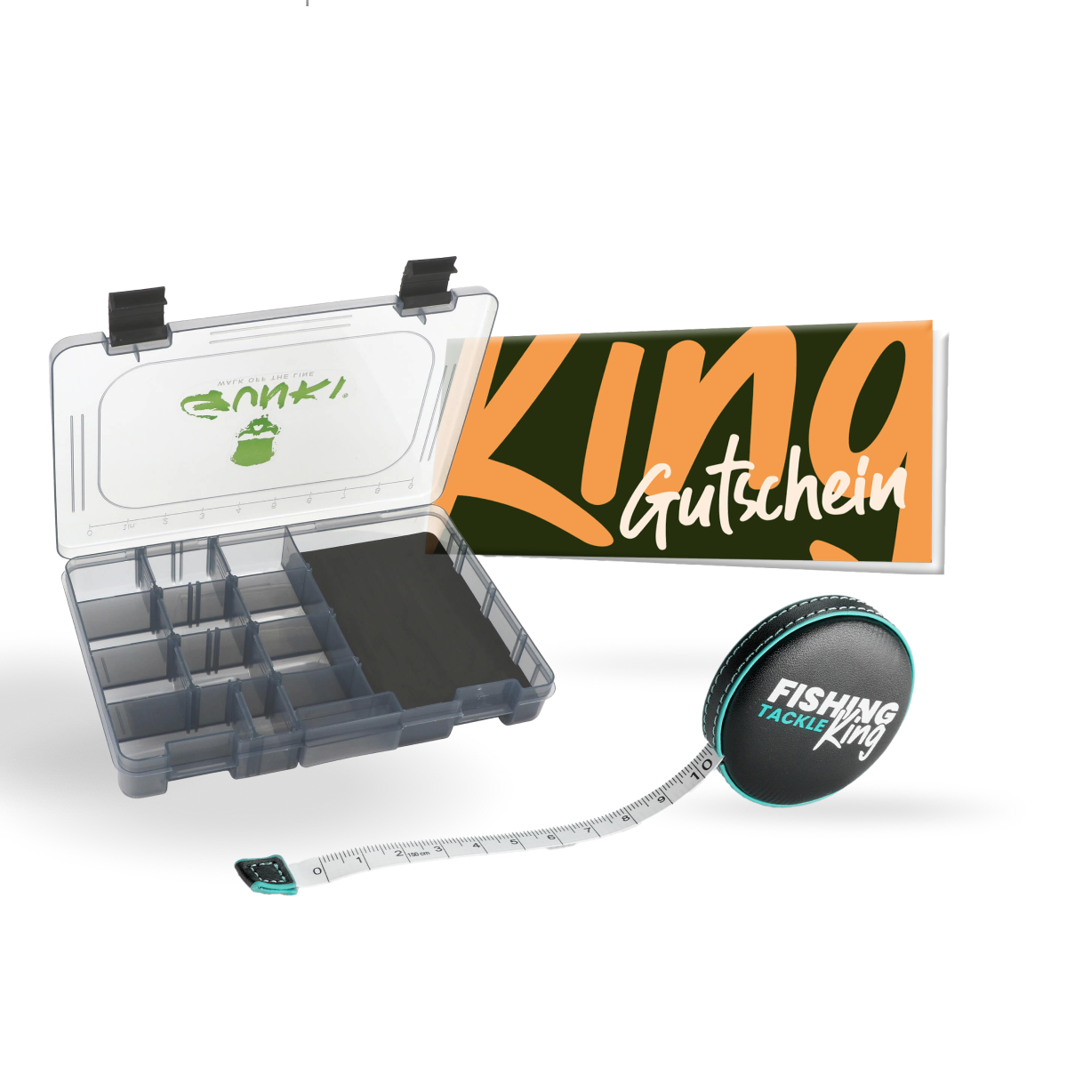 Fishing-King Shop Gutschein 50€ - per Post inkl. Köderbox & Maßband