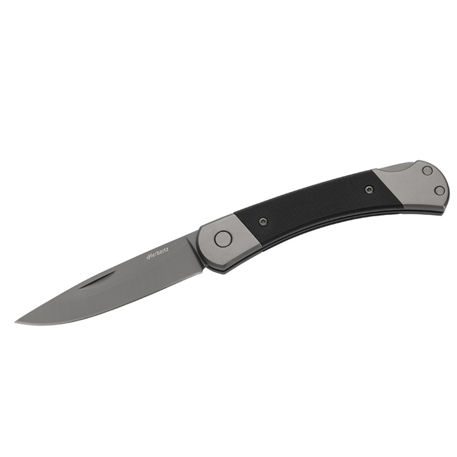 Herbertz Taschenmesser Titanbeschichtung Grey D2 Medium Black