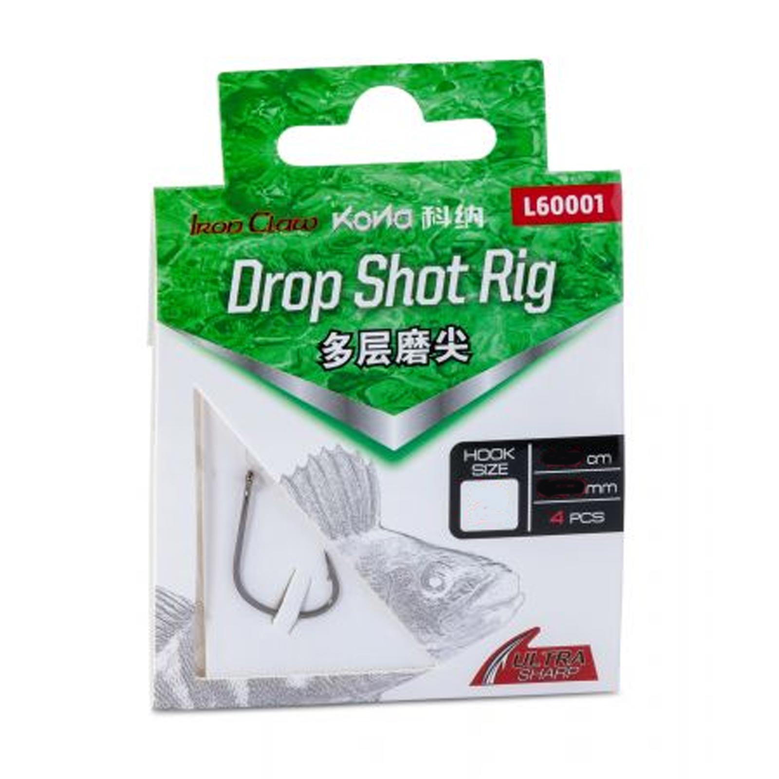 Iron Claw Kona Drop Shot Rig #2 0,20mm Dropshot-Vorfach