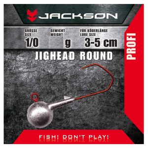 Jackson VMC Jighead Round 1/0 für Köderlänge 3-5 cm 17g Jigkopf Jighaken