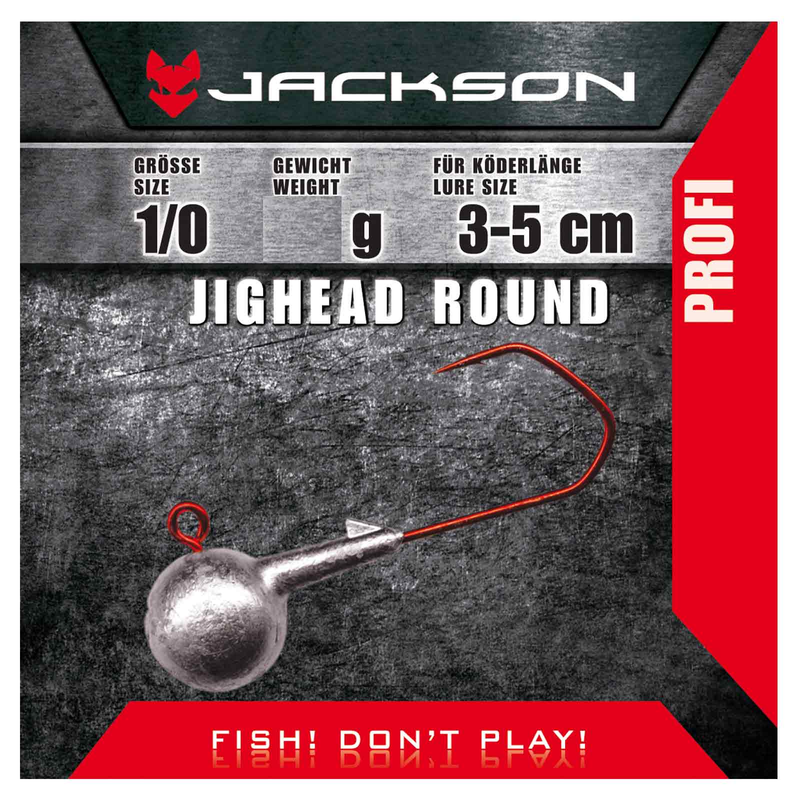 Jackson VMC Jighead Round 1/0 für Köderlänge 3-5 cm 17g Jigkopf Jighaken