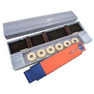 Jenzi Kunststoff-Box 45×7,5x4cm mit Spulen und Schere