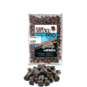 Jenzi Hookbait Pellets mit Loch – Feederköder Black-Halibutt 200g
