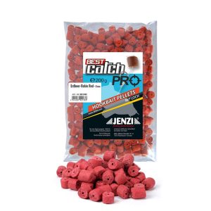 Jenzi Hookbait Pellets mit Loch – Feederköder 8mm Erdbeere&Robin Red 200g