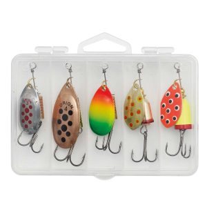 Kinetic CT Trout Mix Forellen Spinner Angelset – 5 Forellenköder mit Box