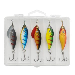 Kinetic CY Angeln Spinner Angelköder Angelset – 5 Raubfischspinner 9g mit Box