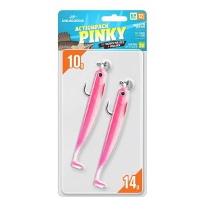 Lieblingsköder 12,5cm Actionpack Pinky Gummifisch montiert Set