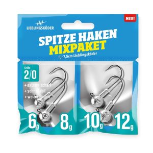Lieblingsköder Spitze Haken 2/0 Mixpaket Jigheads