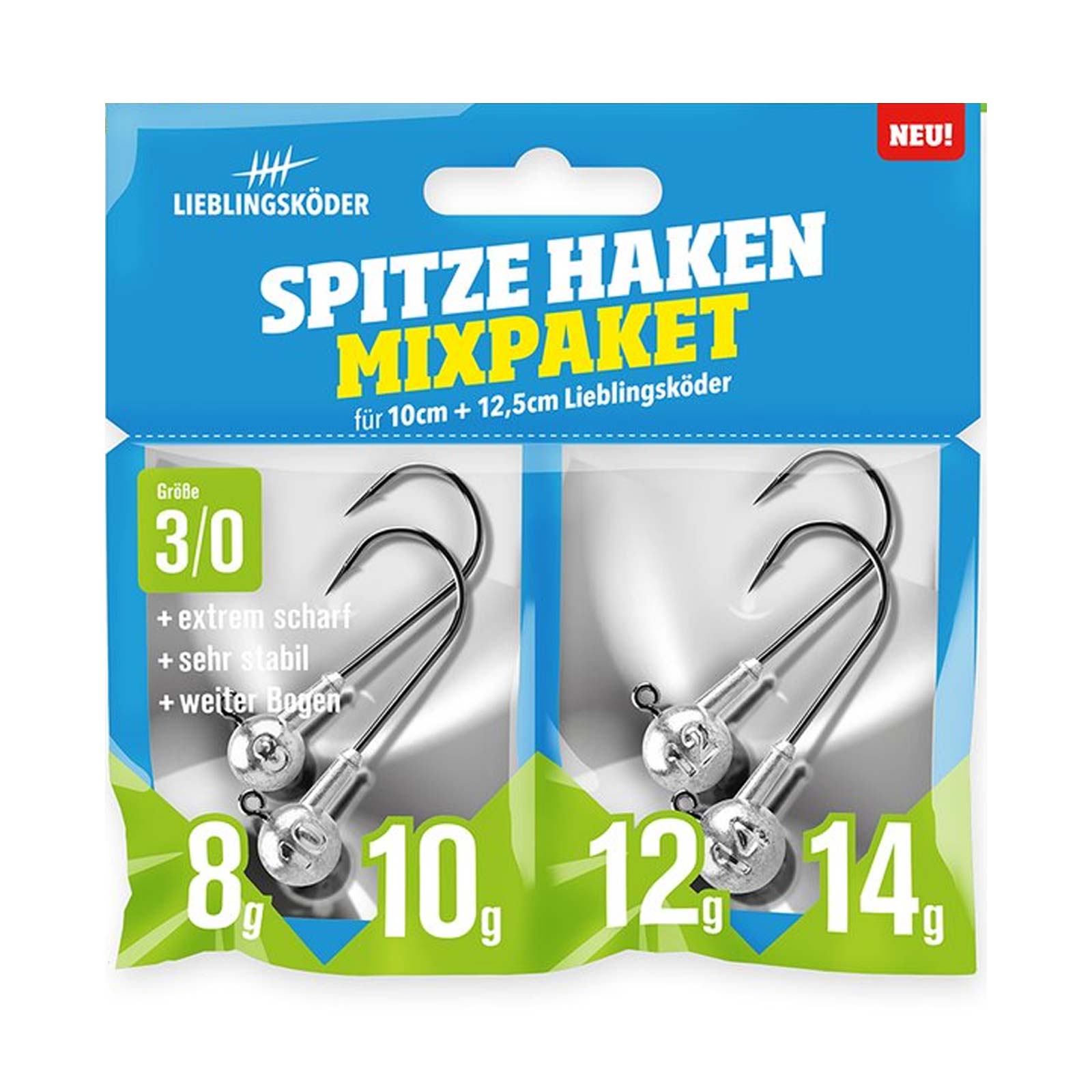 Lieblingsköder Spitze Haken 3/0 Mixpaket Jigheads