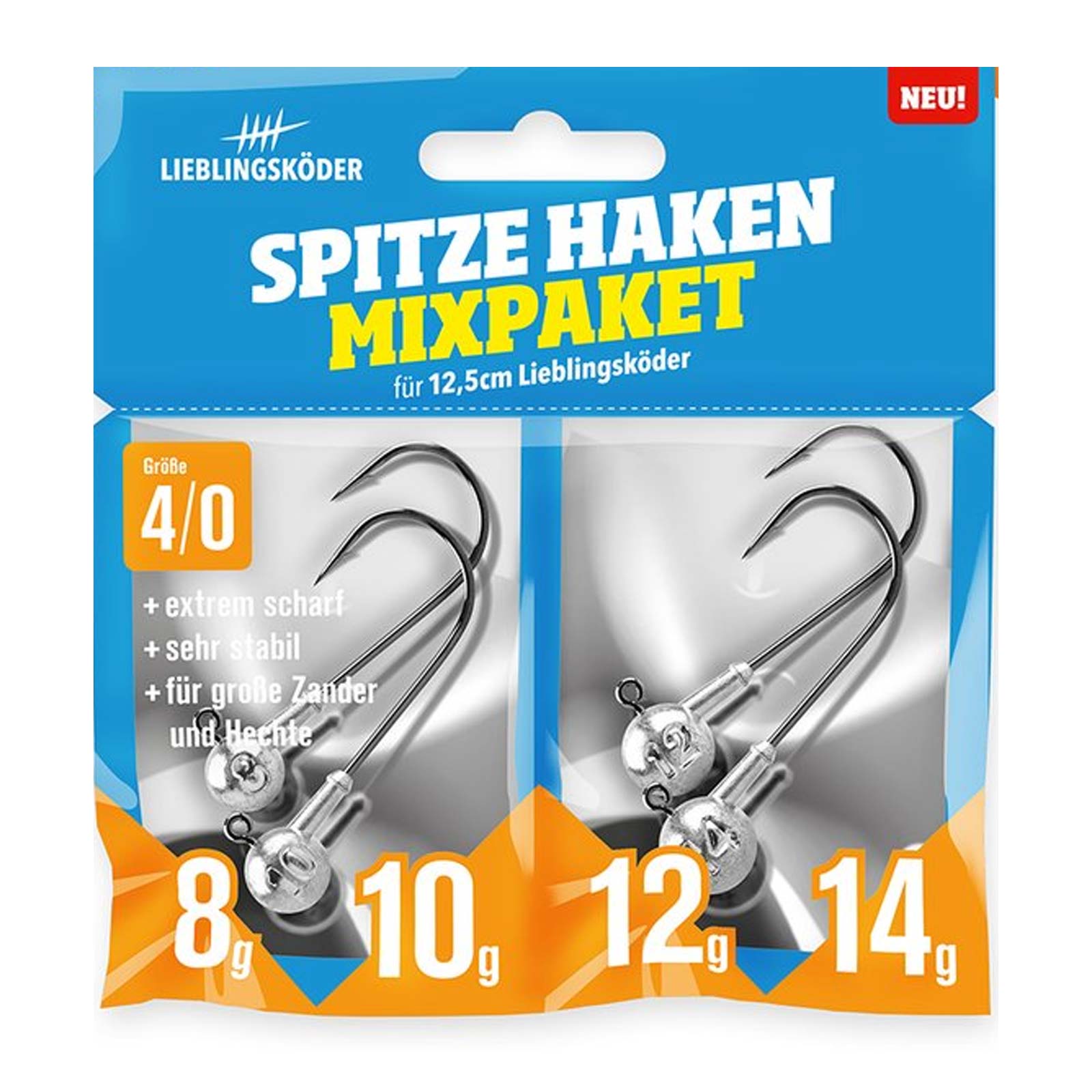 Lieblingsköder Spitze Haken 4/0 Mixpaket Jigheads