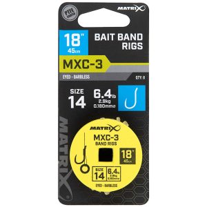 Matrix MXC-3 Size 14 Barbless / 0.18mm / 18" (45cm) / Band – 8pcs