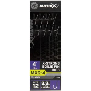 Matrix MXC-4 Size 12 Barbless / 0.23mm / 4" (10cm) / X-Strong Boilie Pin – 8pcs