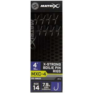 Matrix MXC-4 Size 14 Barbless / 0.20mm / 4" (10cm) / X-Strong Boilie Pin – 8pcs