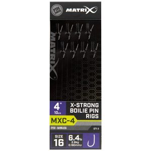 Matrix MXC-4 Size 16 Barbless / 0.18mm / 4" (10cm) / X-Strong Boilie Pin – 8pcs