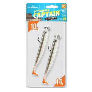 Lieblingsköder 12,5cm Actionpack Captain Gummifisch montiert Set