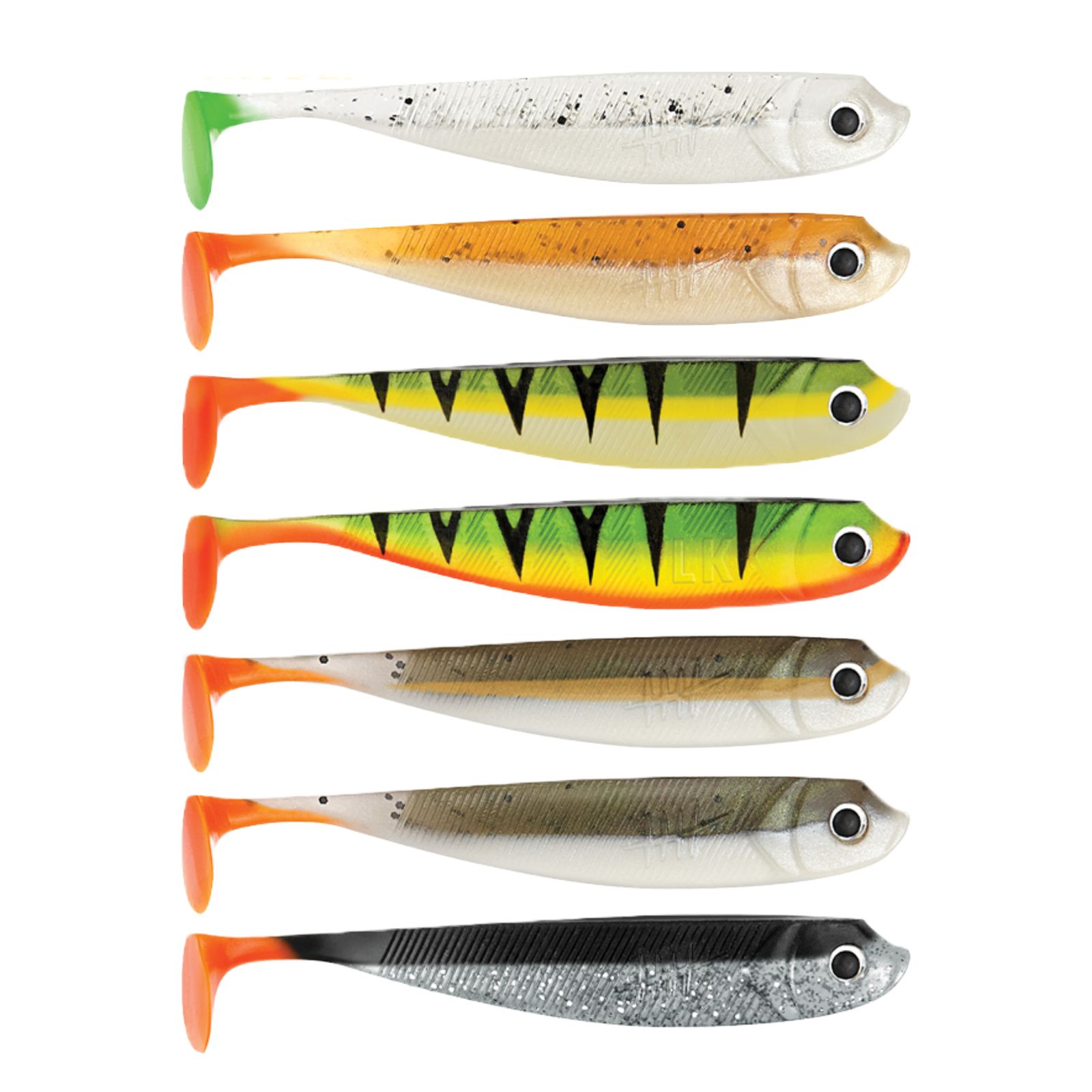 Lieblingsköder Sonderfarben Mixpaket 10cm Firetail Edition Gummifisch Set