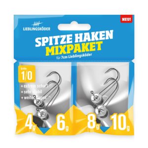 Lieblingsköder Spitze Haken 1/0 Mixpaket Jigheads