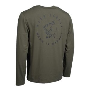 Nash Make It Happen Carp Logo Long Sleeve T Shirt Green XL