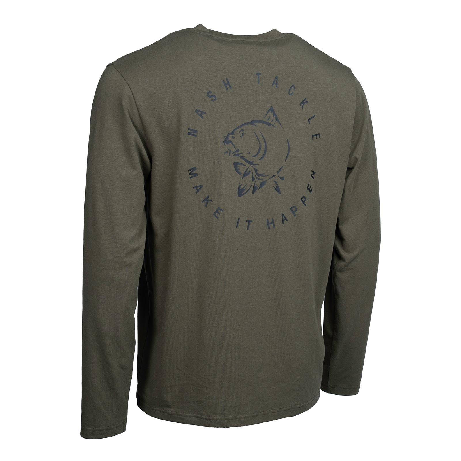 Nash Make It Happen Carp Logo Long Sleeve T Shirt Green XXL