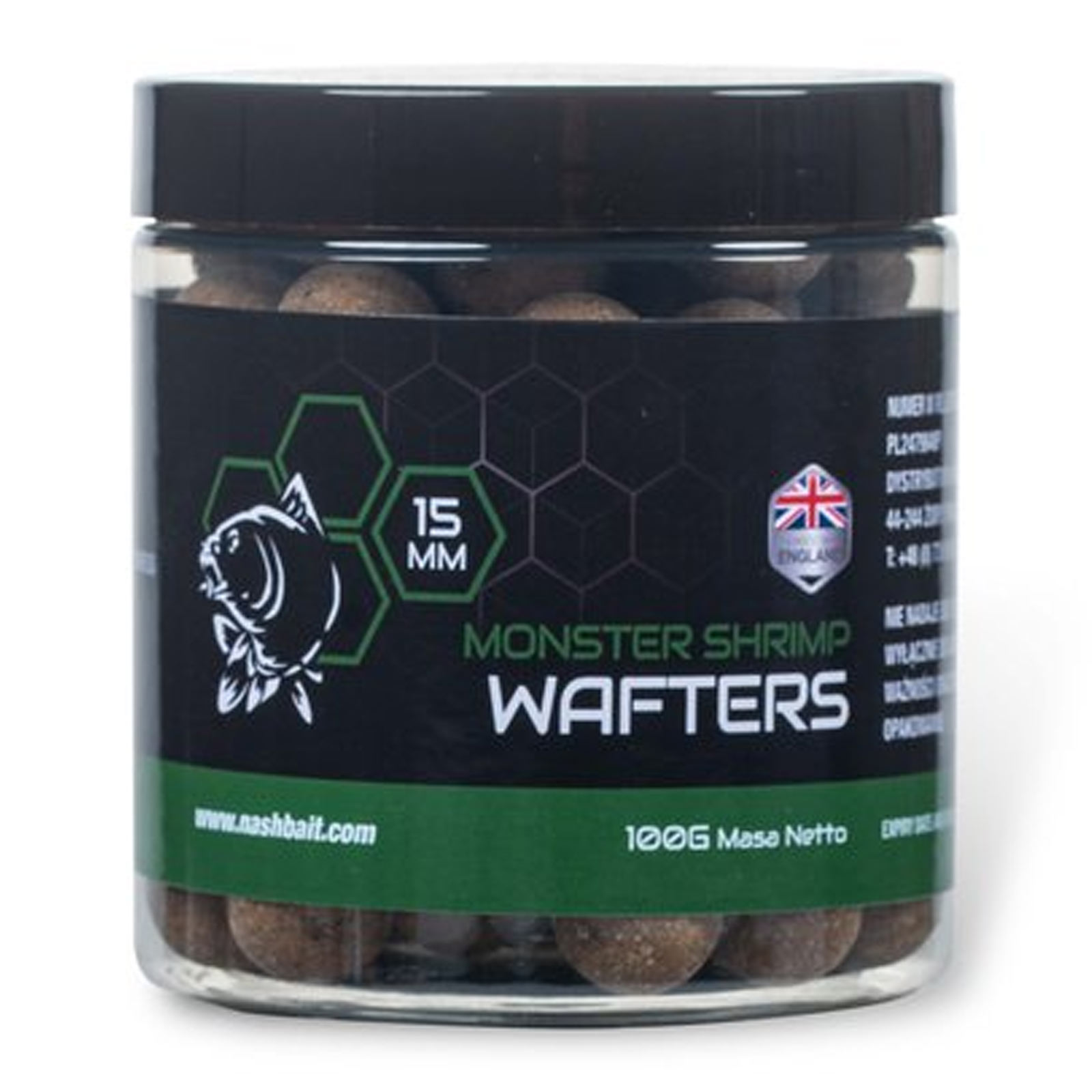 Nash Monster Shrimp Wafters 15mm 100g