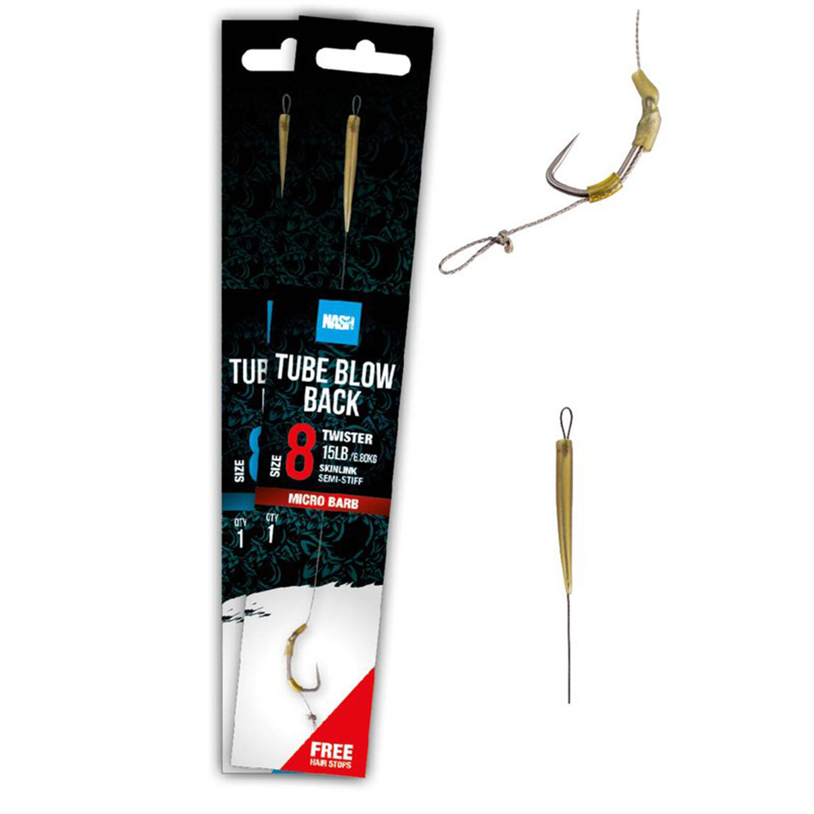 Nash Tube Blow Back Rig Size 2 Karpfenrig