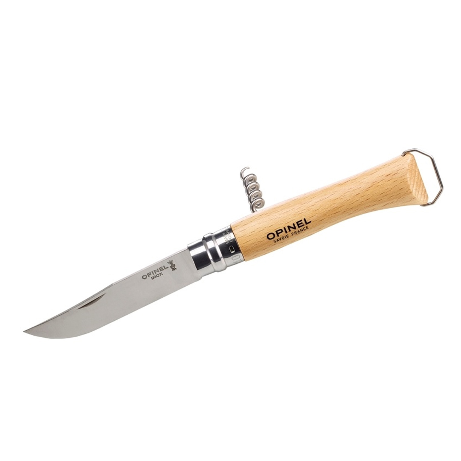 Opinel No 10 Taschenmesser mit Korkenzieher Blister
