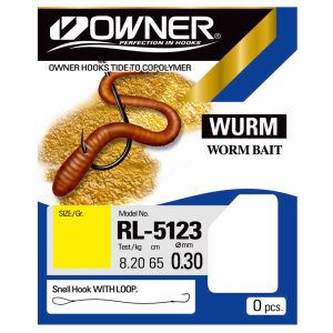 Owner Wurmhaken gebundene Haken Gr.1