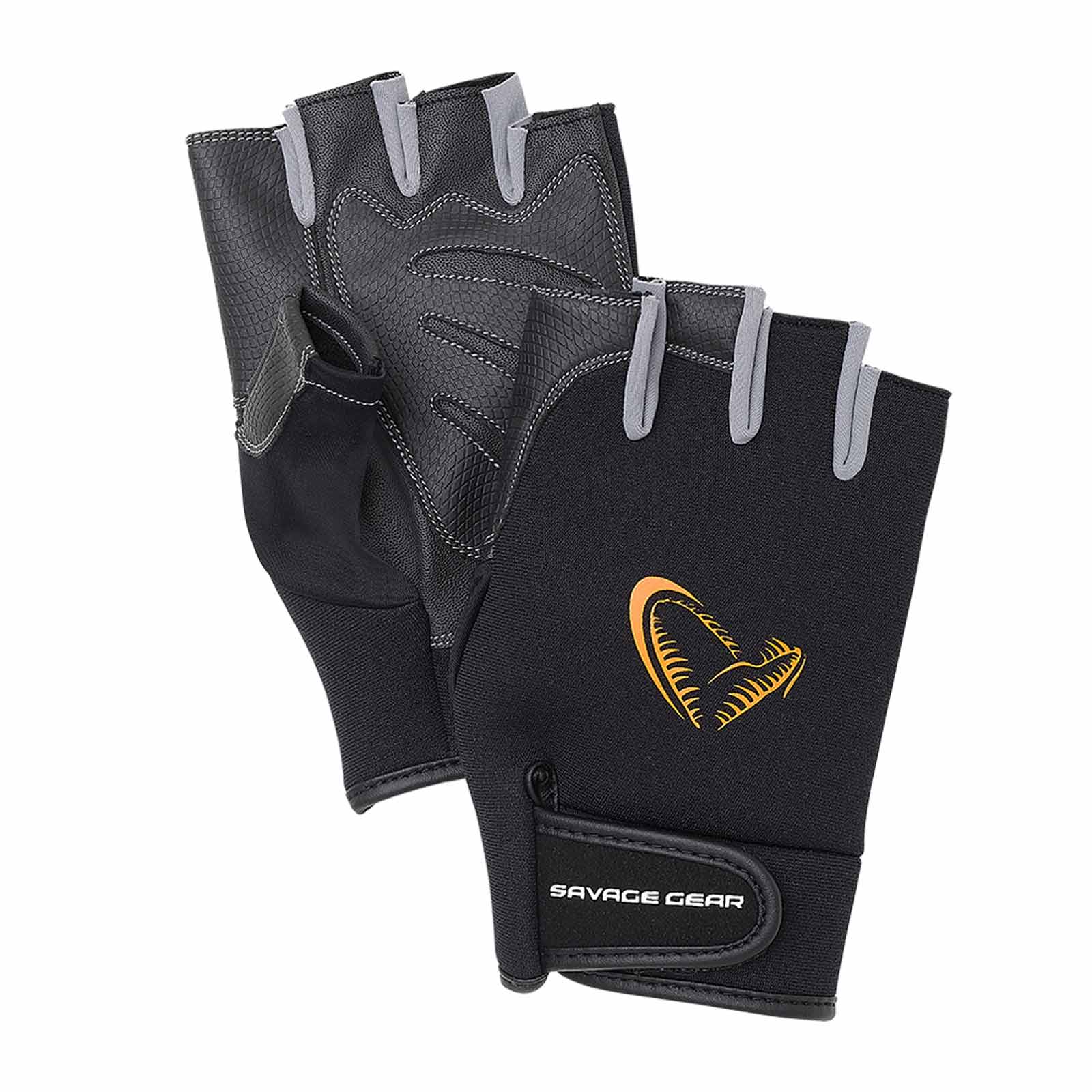 Savage Gear Neoprene Half Finger L Handschuh