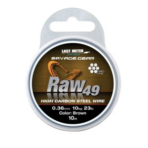 Savage Gear Raw 49 0,45mm 10m braun Stahlvorfach