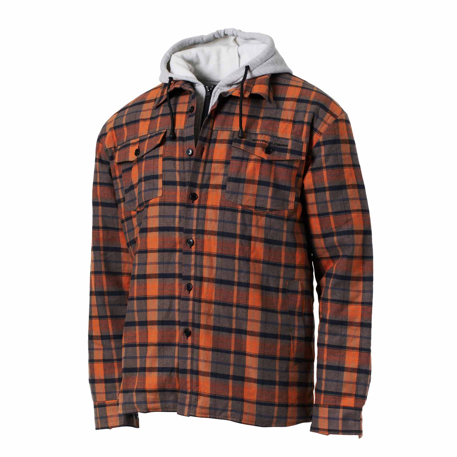 Savage Gear Twin Shirt Jacket M Orange/Grey Jacke