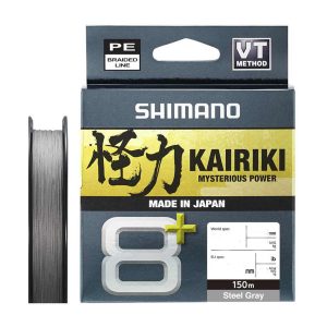 Shimano Kairiki 8+ 150m 0.16 mm 11,1kg (15lb) Steel Grey Geflochtene Angelschnur