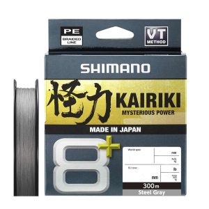 Shimano Kairiki 8+ 300m 0.13mm 9,1kg Steel Grey Geflochtene Angelschnur