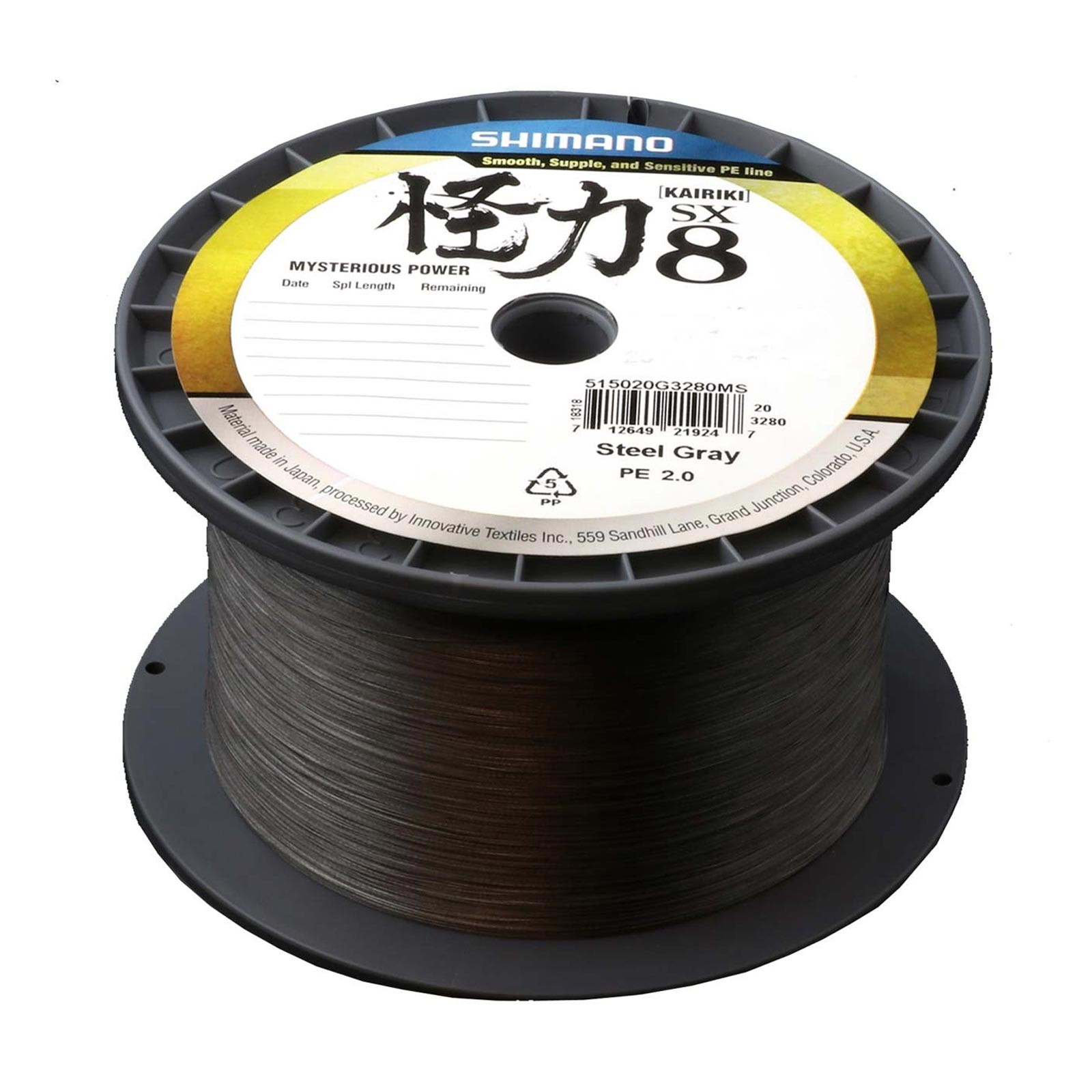 Shimano Kairiki 8 Steel Gray 0.215mm/20.8kg geflochtene Angelschnur Wunschlänge