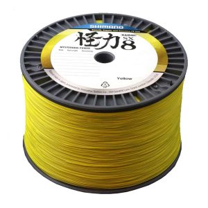 Shimano Kairiki 8 Yellow 0.130mm/8.2kg geflochtene Angelschnur Wunschlänge