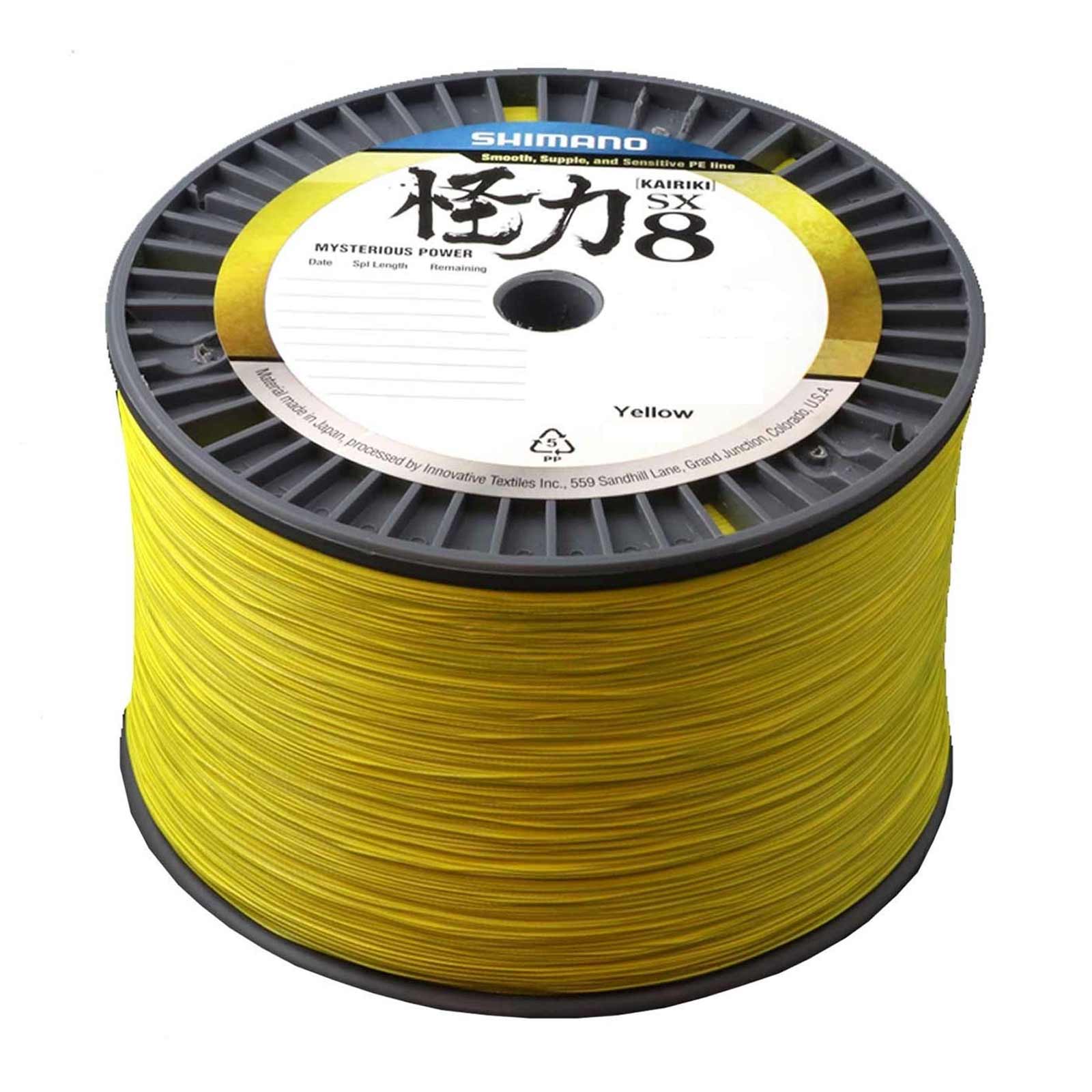 Shimano Kairiki 8 Yellow 0.215mm/20.8kg geflochtene Angelschnur Wunschlänge