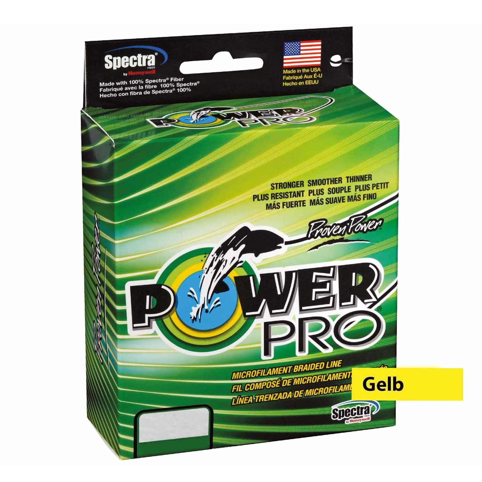 Shimano Power Pro 0,13mm 8kg Yellow Geflochtene Angelschnur Meterware