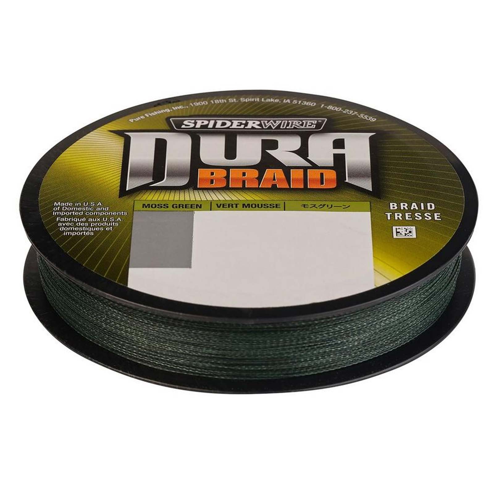 Spiderwire DURA Braid 0,15mm Moss Green Geflochtene Angelschnur Wunschlänge