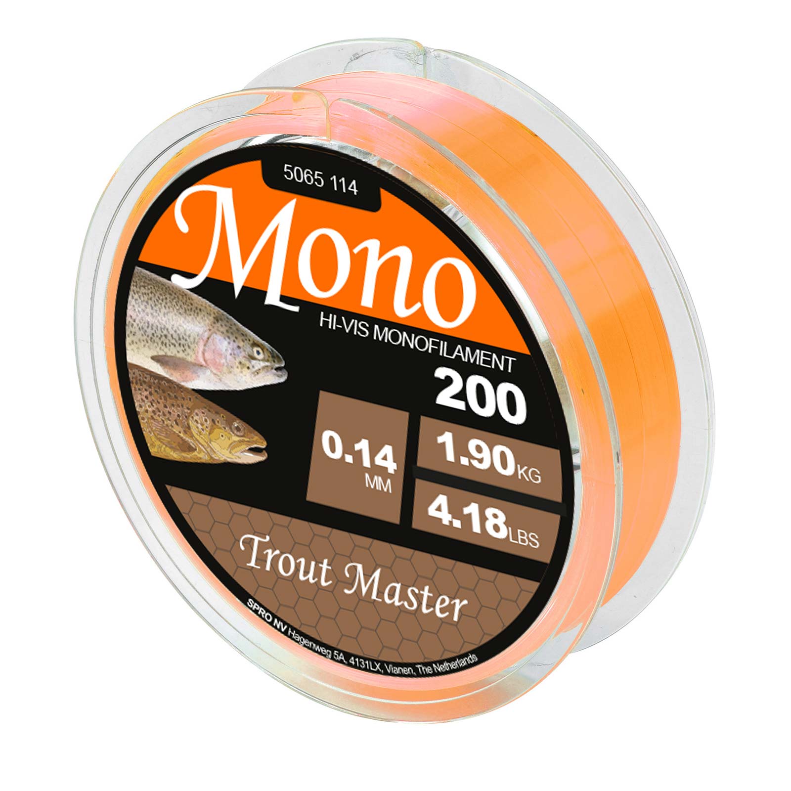 Spro Trout Master Hi-Vis Mono Orange 0.18mm 3.5kg 200m Forellenschnur