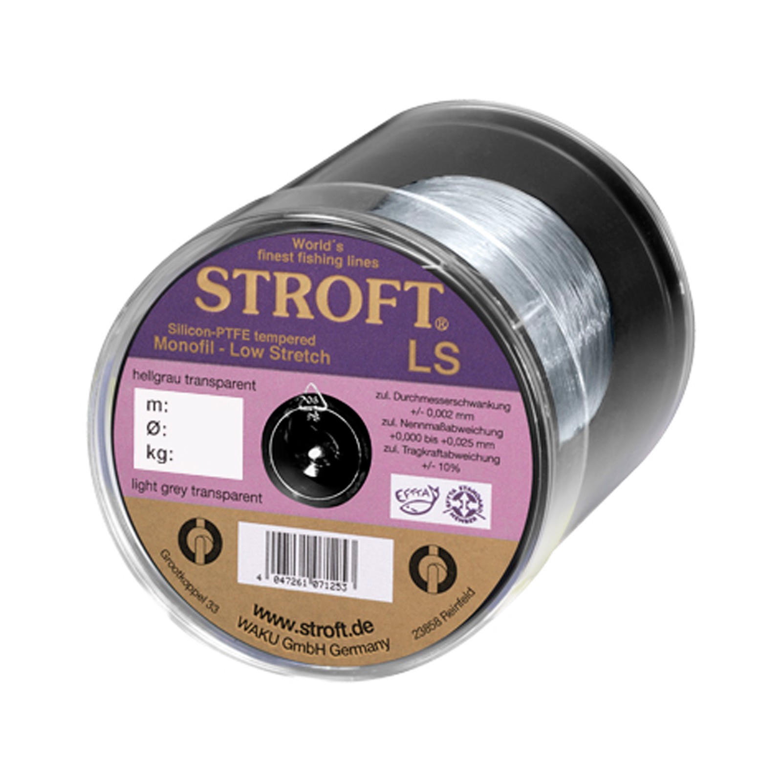 Stroft LS 0,28mm 8,0kg 200m Hellgrau Transparent Monofile Angelschnur