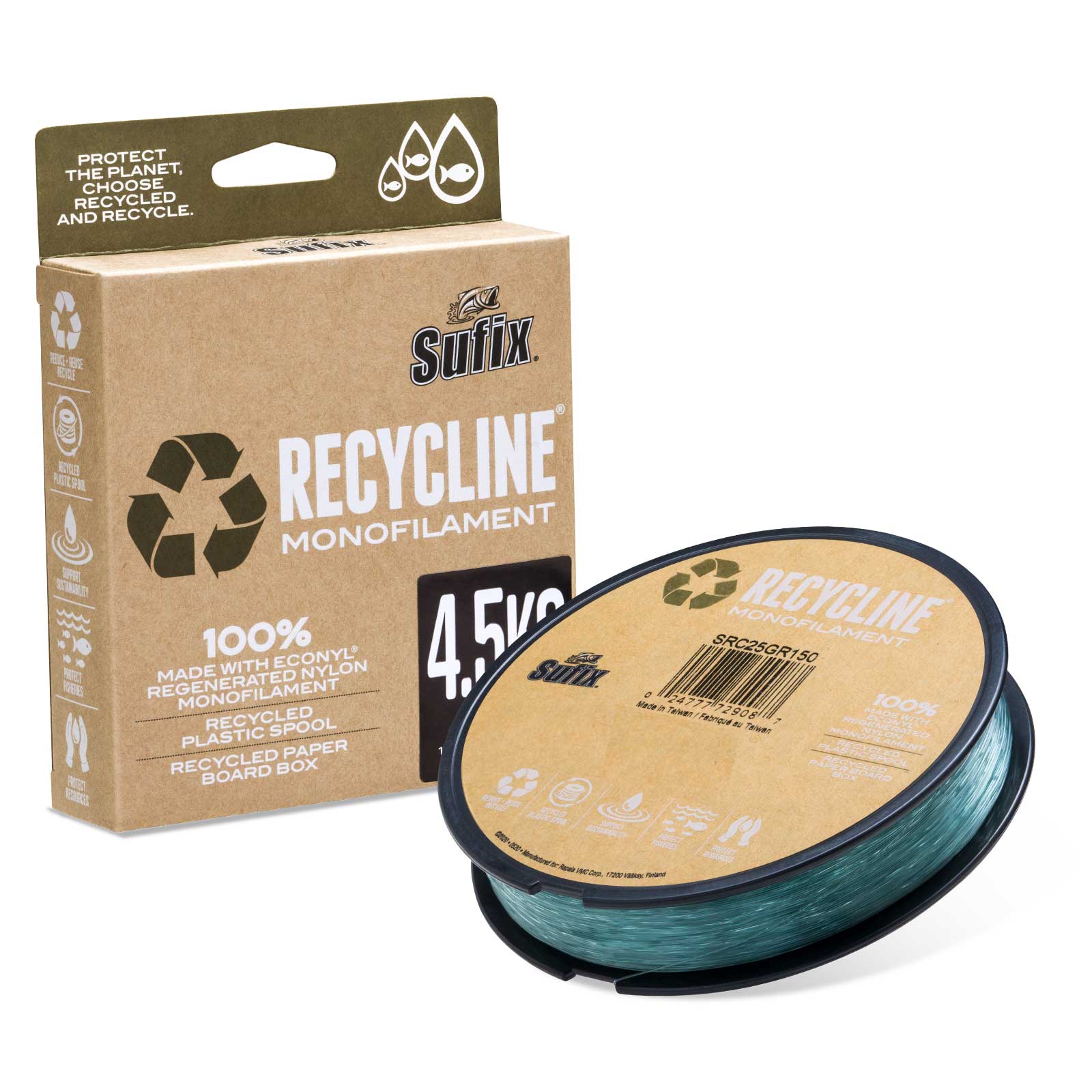 Sufix Recycline Green 150m 0,16mm 2,0kg Monofile Angelschnur