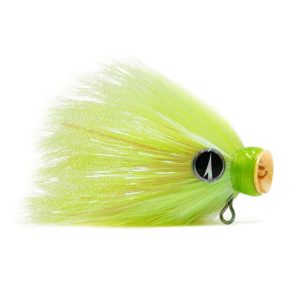 VMC Baby Mustache Shallow Chartreuse 14g Jigkopf bleifrei