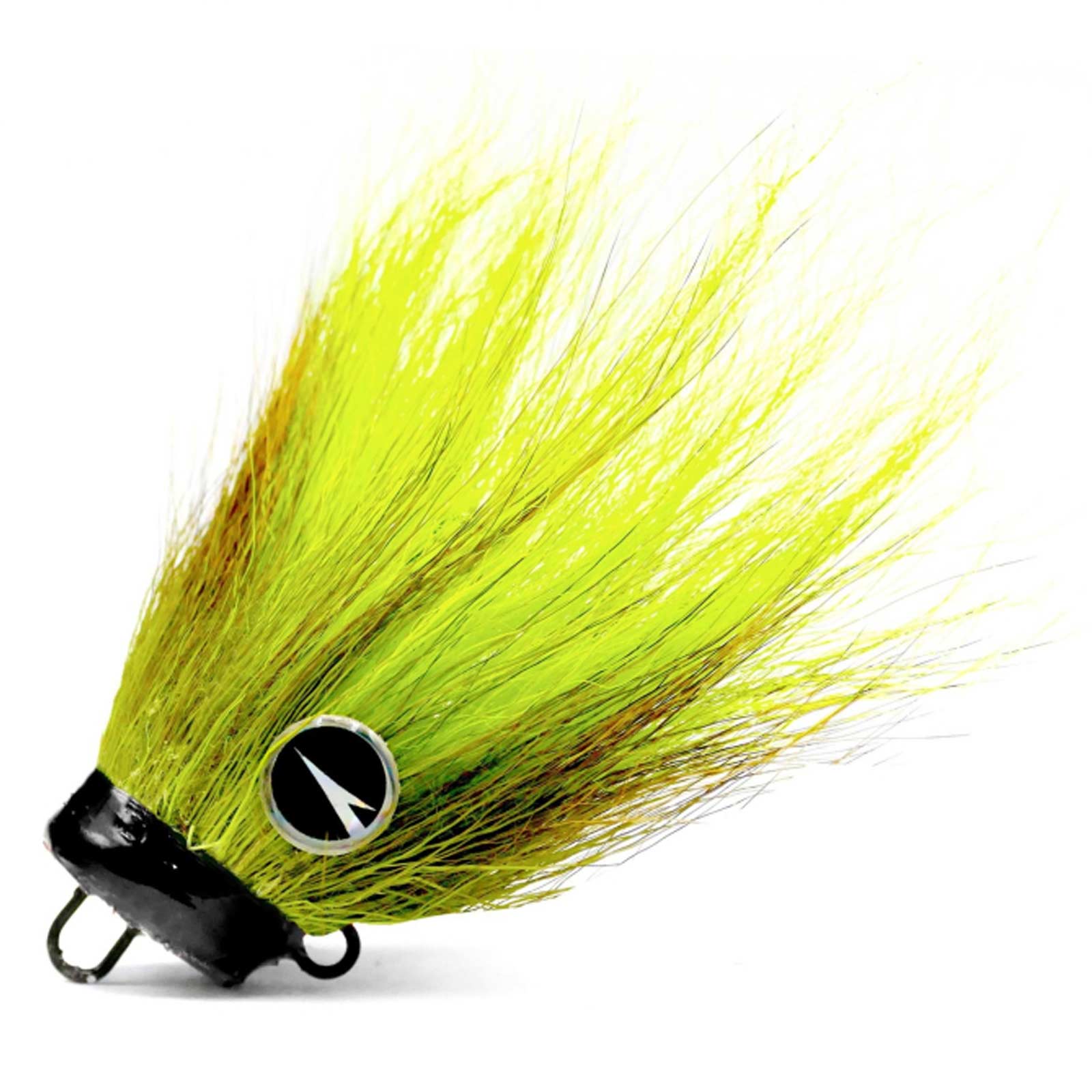 VMC Mustache Rig Chartreuse 40g L Screw-In Jigkopf bleifrei