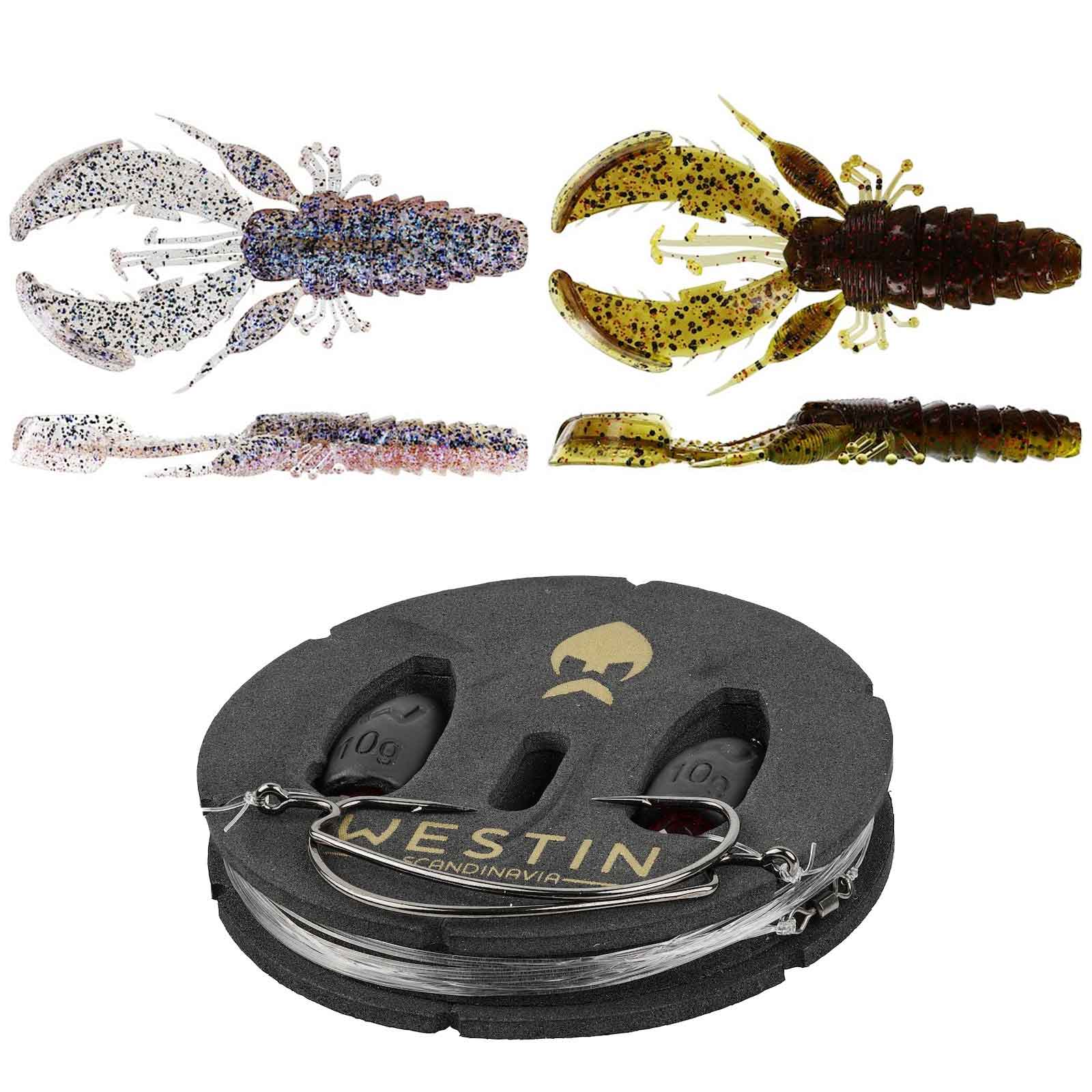 Westin Carolina Perch Rig Kit 10g #2 70cm 0.34mm 0.26mm Dark Water Mix 2Pcs Angelset