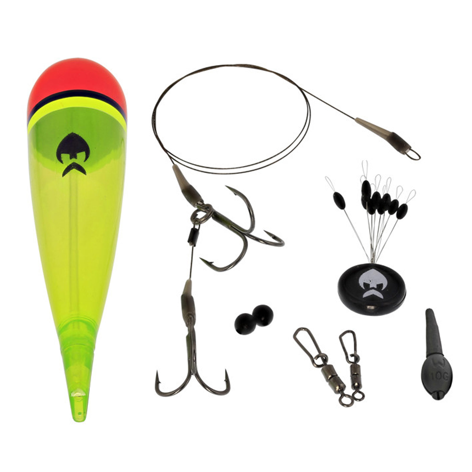 Westin Pike Float Kit 10g #6+#8 Semi Barbed 0.32mm/1X7 14Kg 50cm 1pcs Deadbait-Set