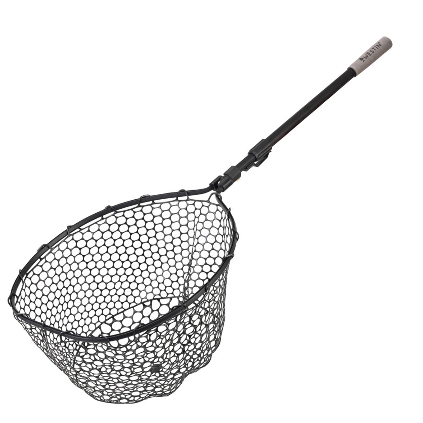 Westin W3 C&R Adjustable Full Rubber Mesh Landing Net L 45X55X35cm 70/110cm 2Sec Kescher