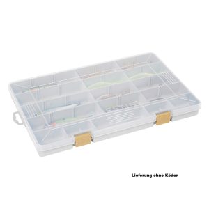 Westin W3 Tackle Box 35,5×22,5×3,5cm Grey/Clear Angelbox