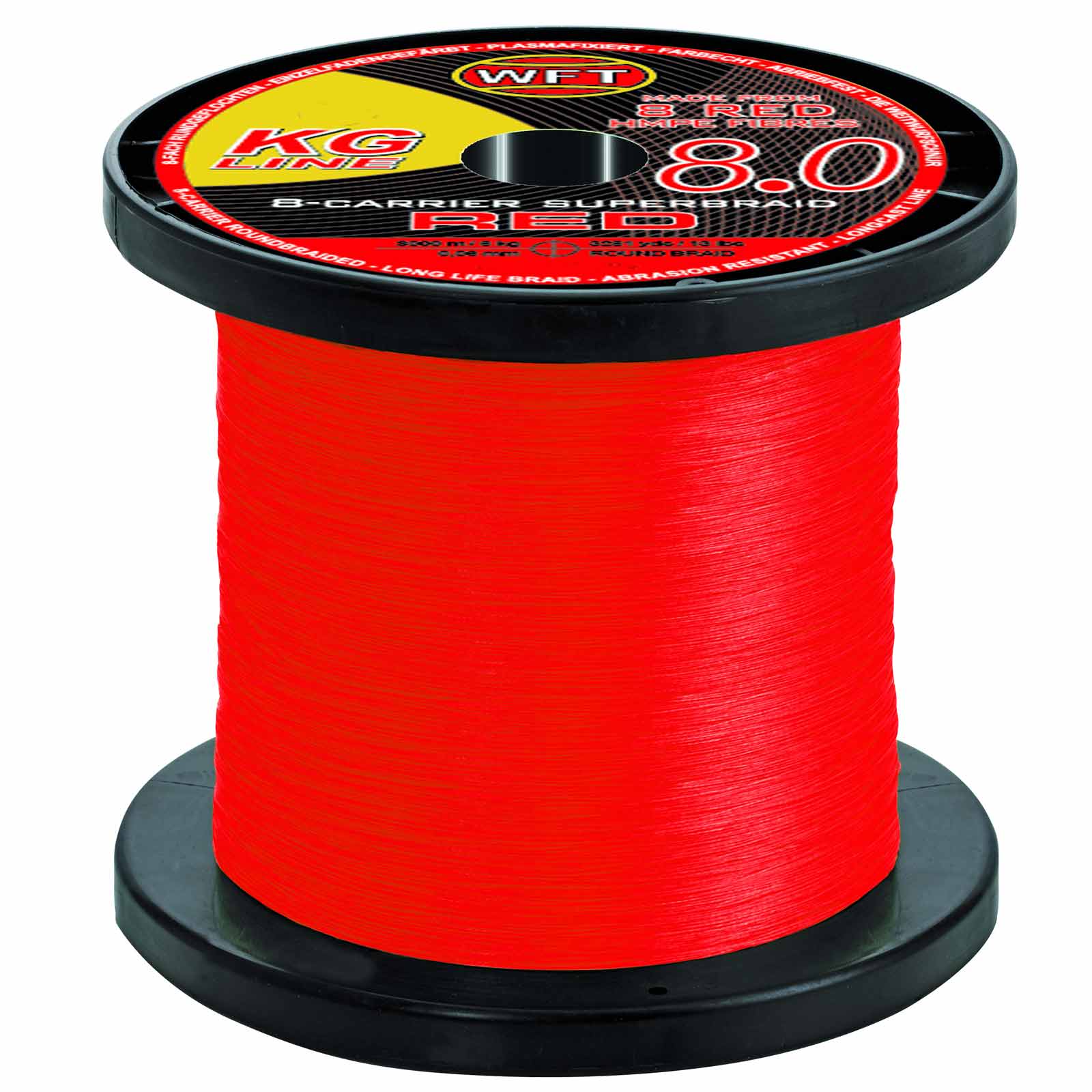 WFT KG 8.0 red 13KG 0,10 – geflochtene Angelschnur – BEST OF Wunschlänge