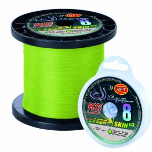 WFT Sligg 8 chartreuse 10KG 0,10 gefochtene Angelschnur – Superdünn Wunschlänge
